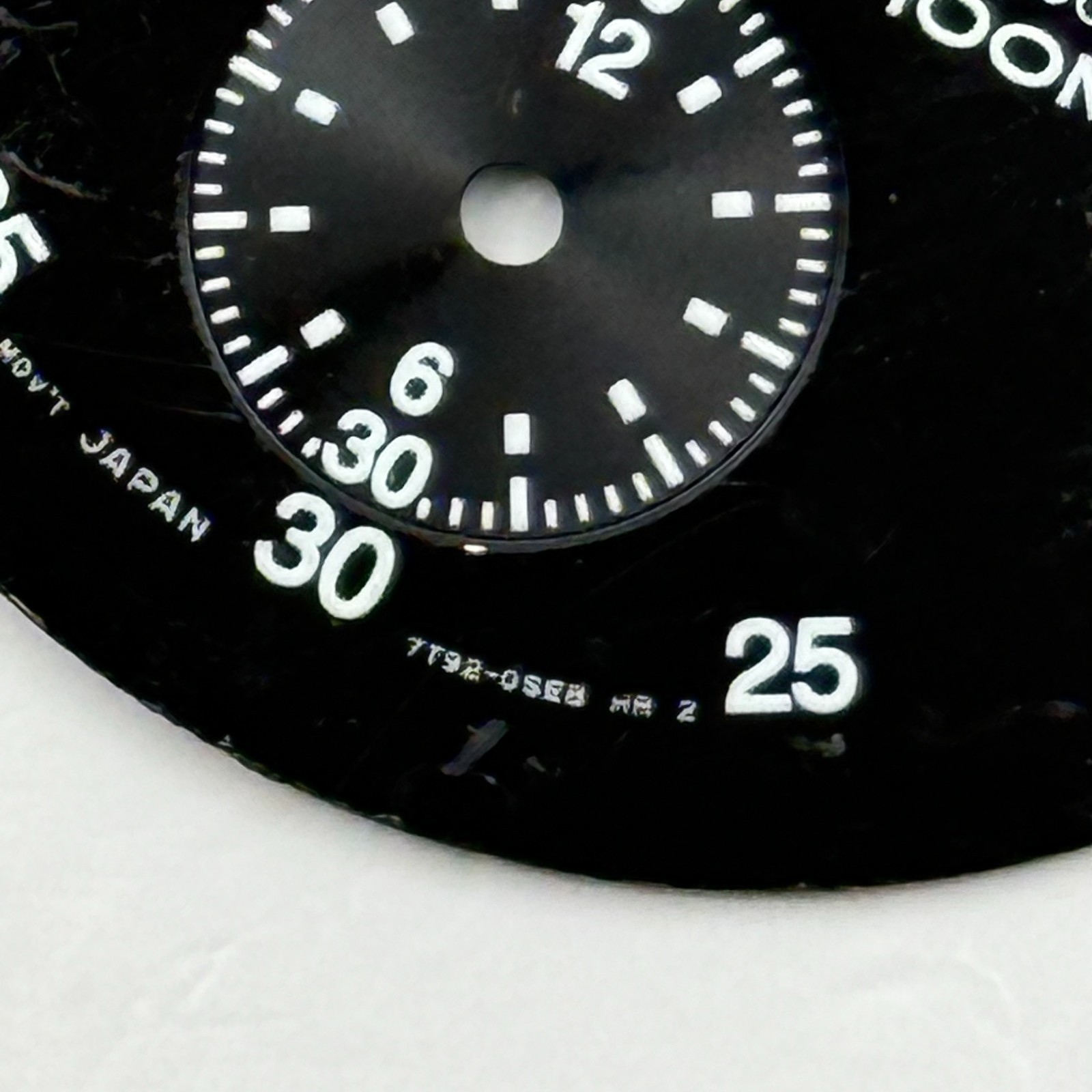 Seiko 7T92-0SE8 Watch Dial Chronograph 100M Black Japan Spare Parts Repair 31mm