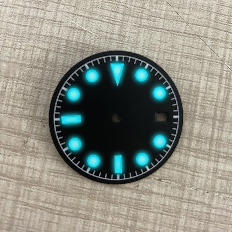 30.5mm Green Luminous Watch Dial Plate Fit For ETA 2824 2836 Movement