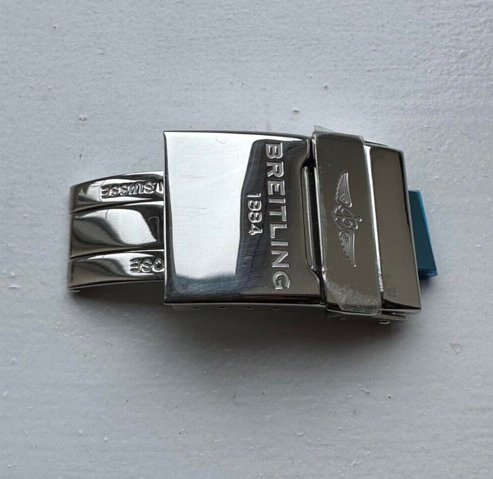 Genuine Original Breitling Deployment Deployant Clasp Buckle Bracelet Steel 20mm