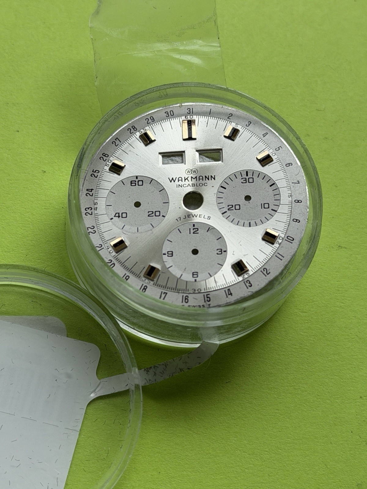 WAKMANN VALJOUX 72C 730 ORIGINAL CHRONOGRAPH CASE, DIAL, HANDS! REF 72.1311.21