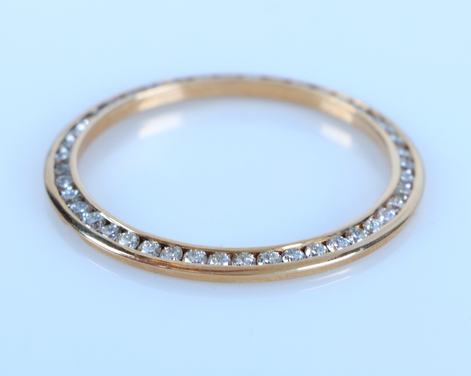 Aftermarket Rolex DateJust 10K Yellow Gold 36mm Channel Set Diamond Watch Bezel