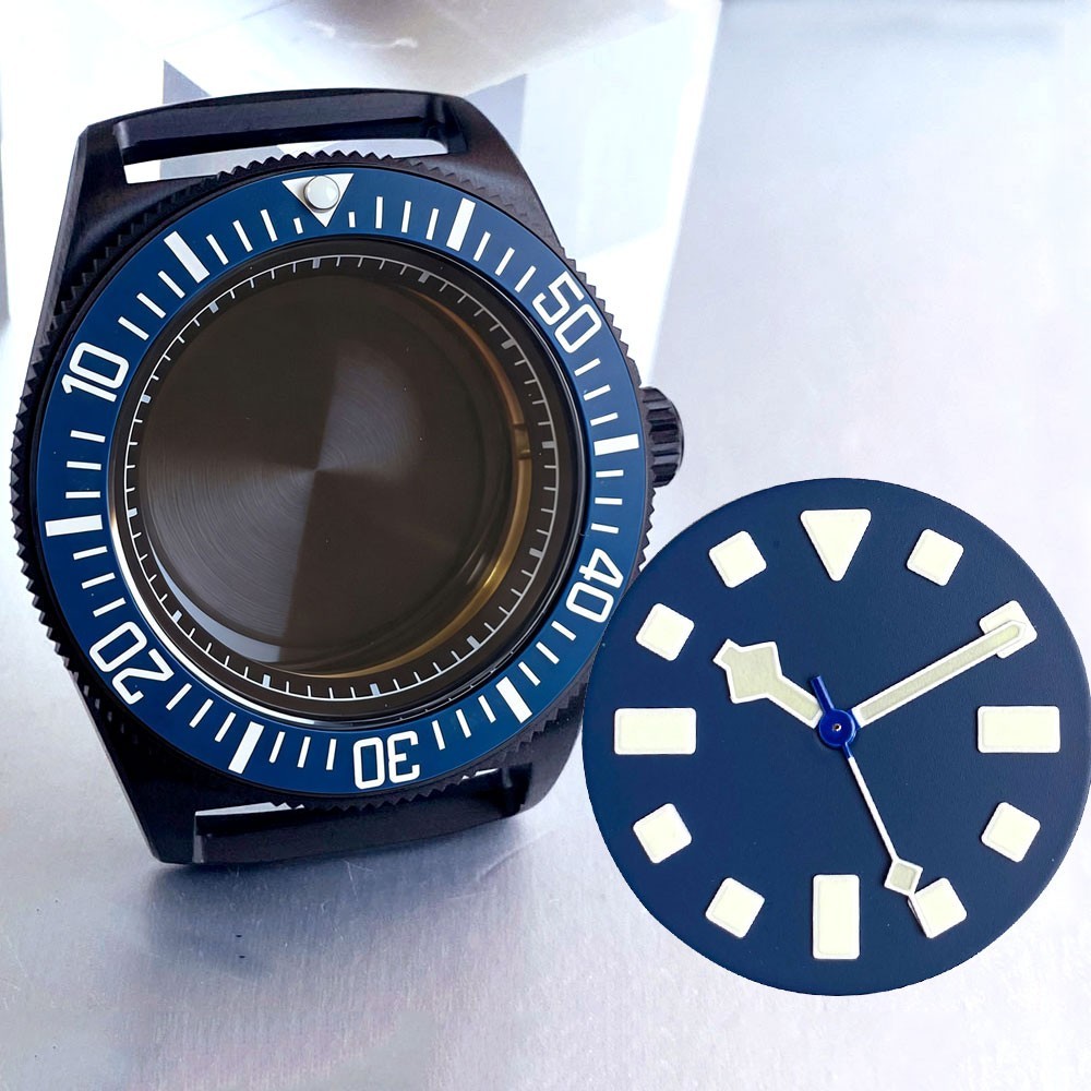 20ATM Dive Titanium 42mm Sapphire Watch Case 29mm Dial Luminous Fit NH35 ETA2824