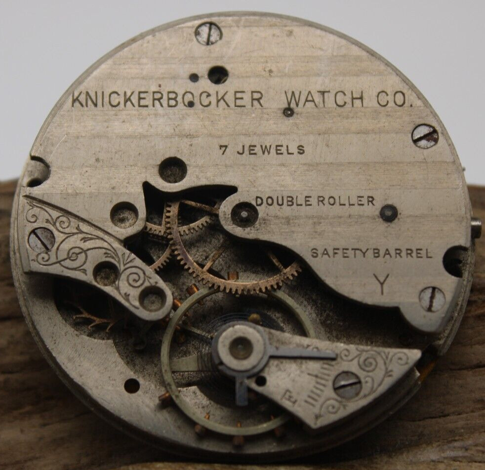 KNICKERBOCKER POCKET WATCH MOVEMENT 7j 42.4mm FOR REPAIR (TR3)
