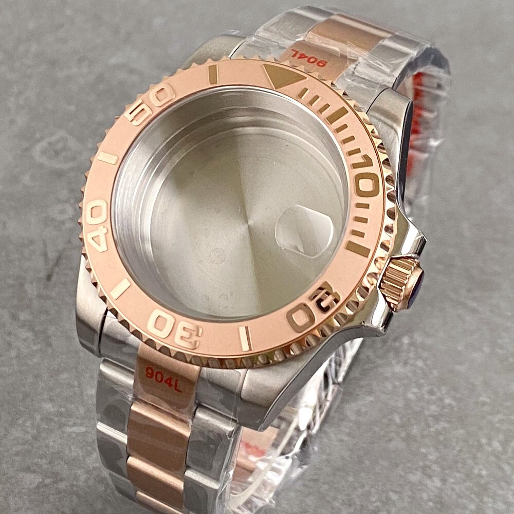 Silver Rose Golden 20ATM Sapphire 40mm “SUB” Watch Cases For NH34 NH35 NH36 Move