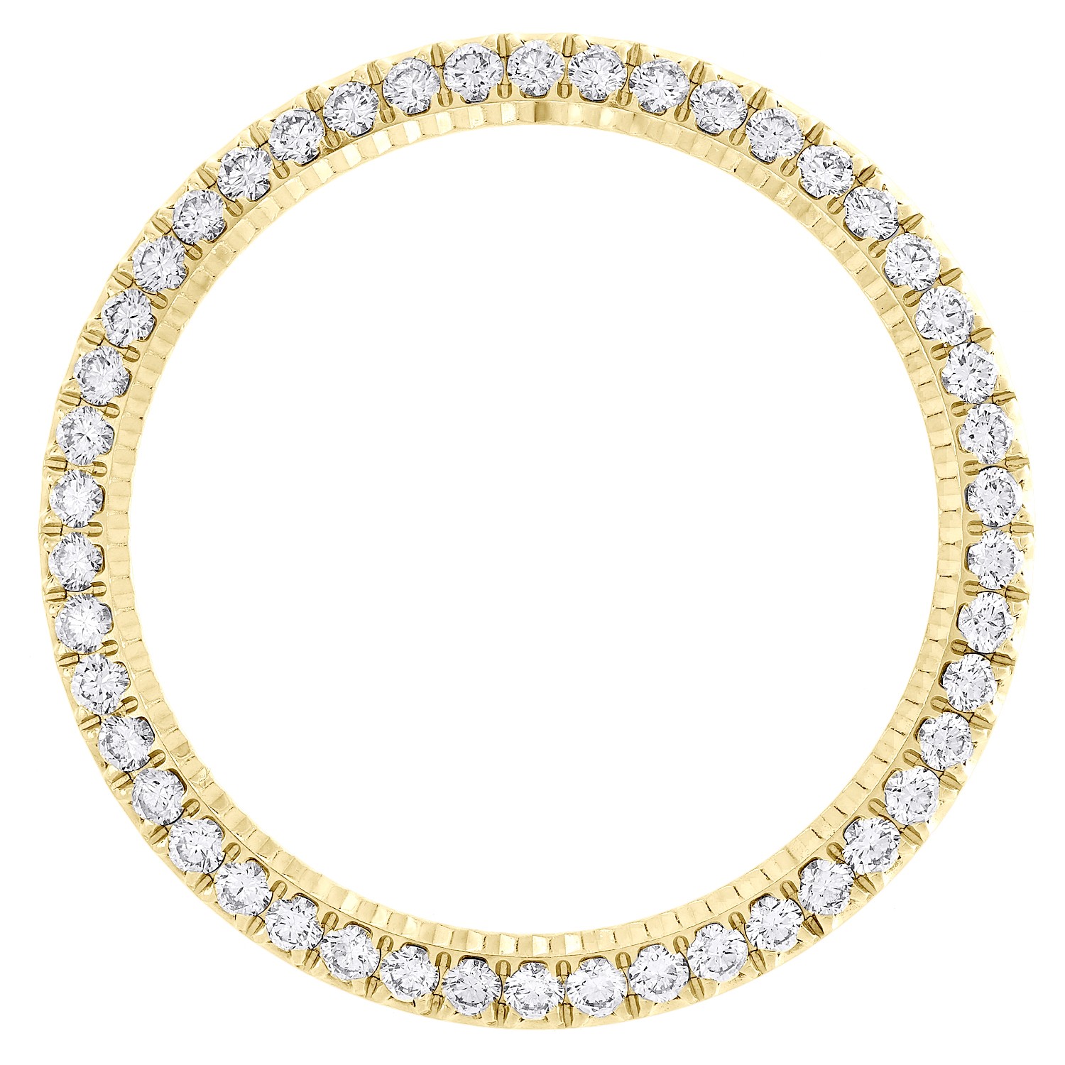 10K Gold Custom Diamond Fluted Bezel For Rolex DateJust II 41mm Watch 2.57 CT