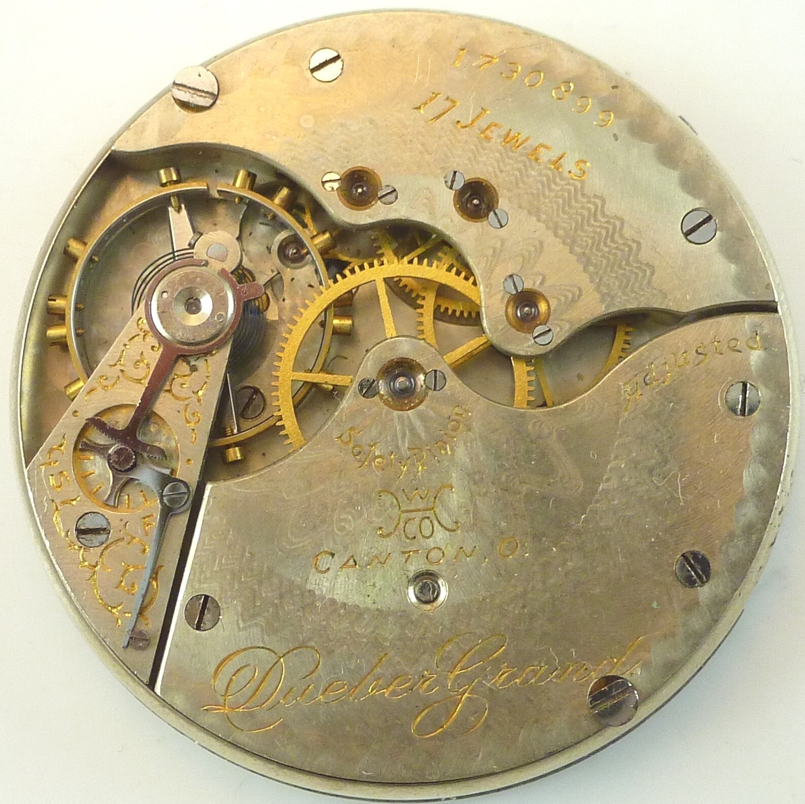 Hampden Dueber Grand Pocket Watch Movement – Spare Parts / Repair