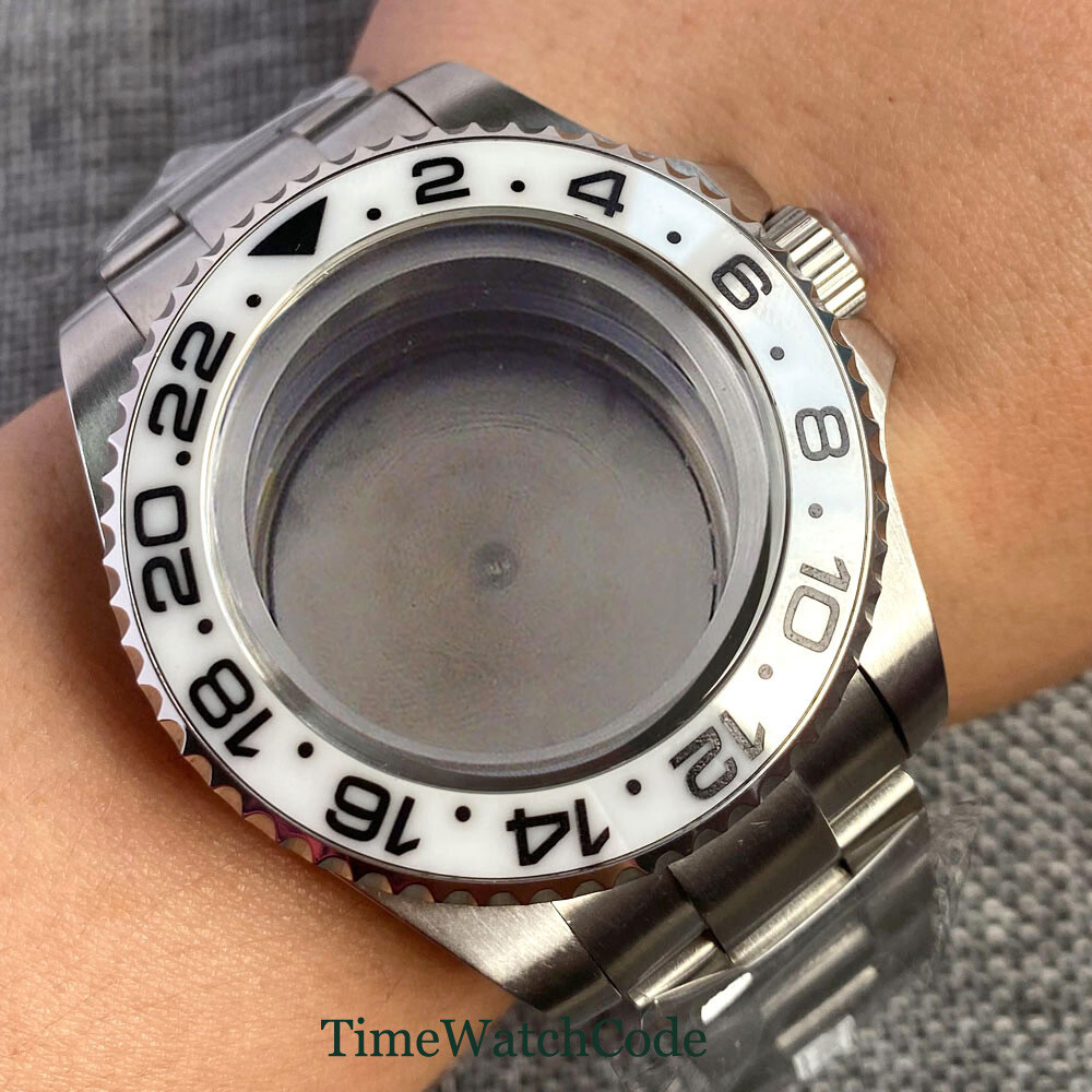 43mm Mens Watch Case Fit Miyota 8215 821A NH35A ETA 2824 2836 PT5000 DG2813 316L