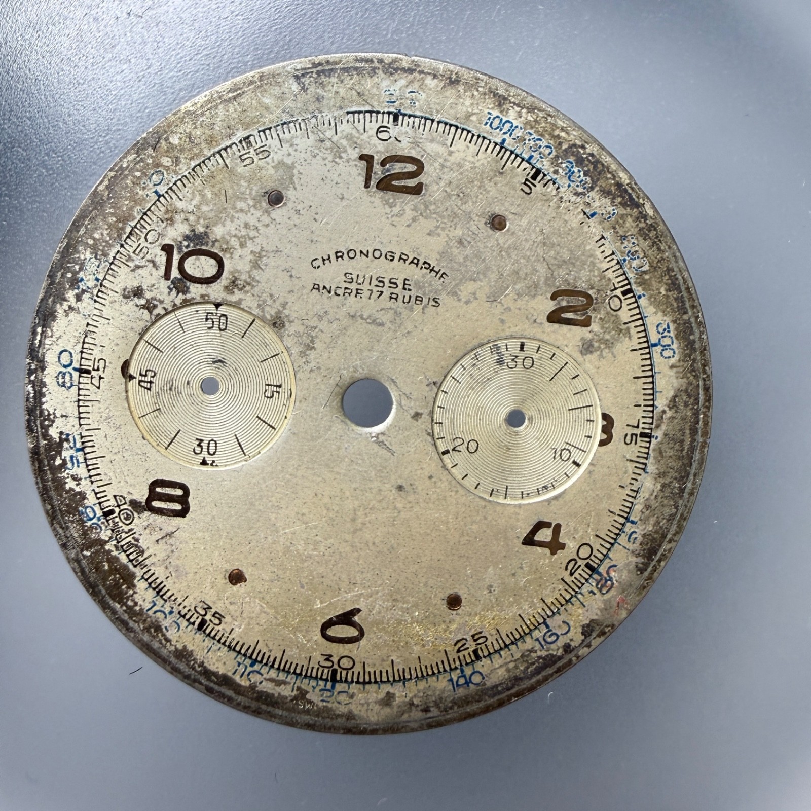 Lot Of Ten Dials For Reprinting: Longines, Perseo, Roamer, Avia, Unver