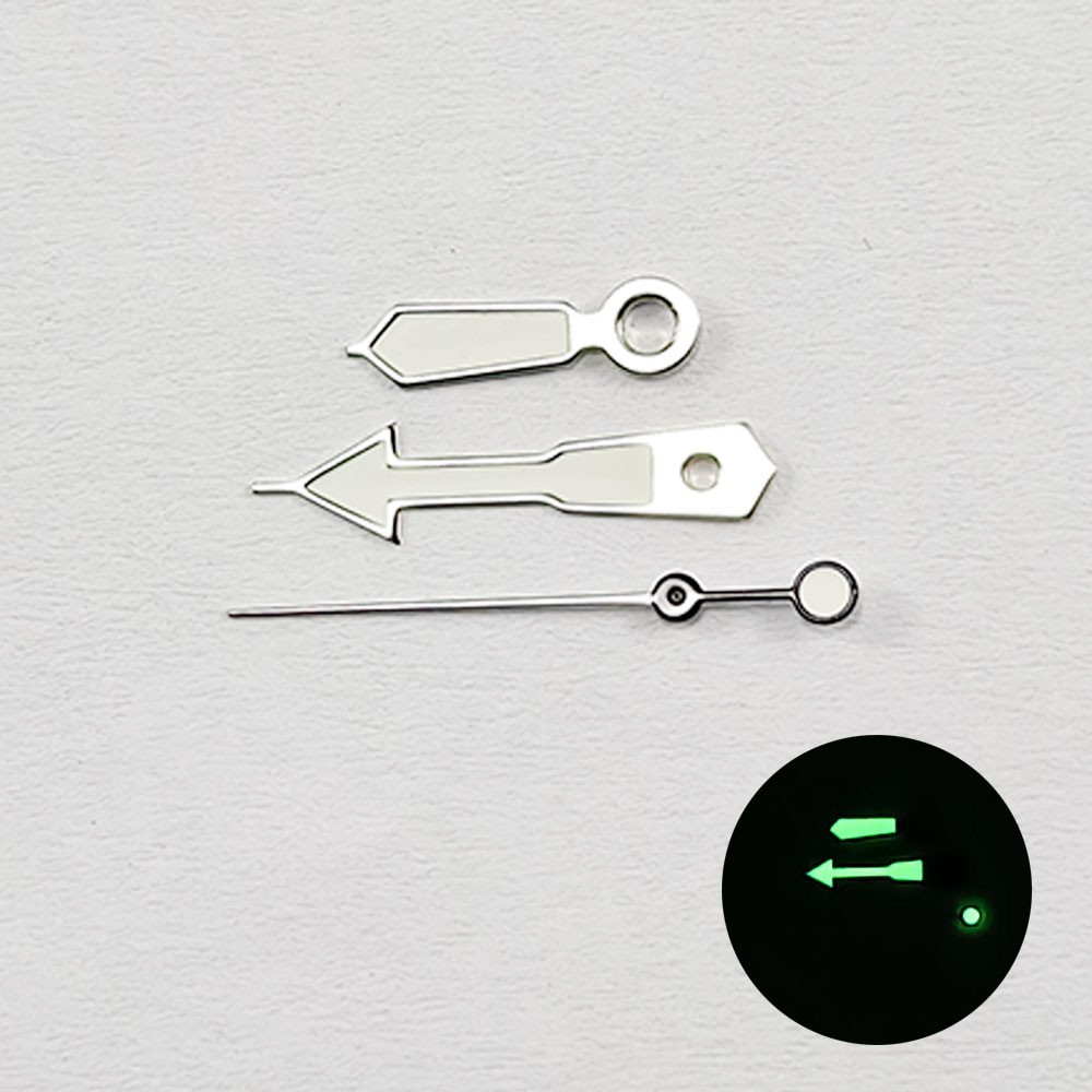 Watch Hands For Seiko NH35 NH36 7S36 4R36 Movement Green Luminous Arrow Needles