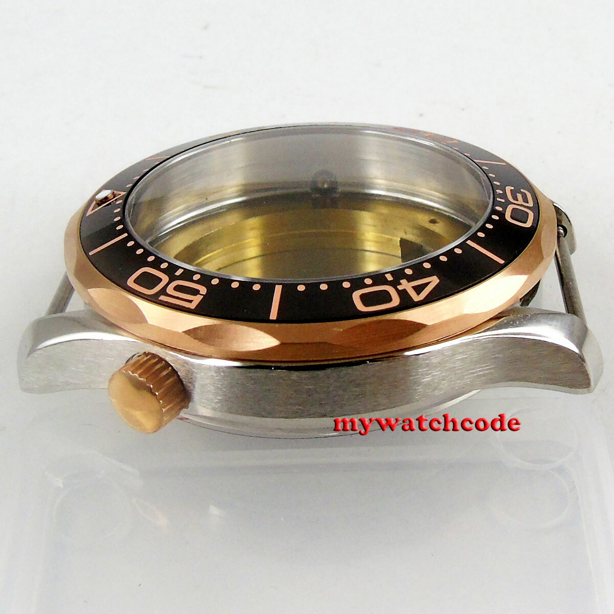 41mm black ceramic bezel sapphire glass Watch Case fit ETA 2824 2836 MOVEMENT