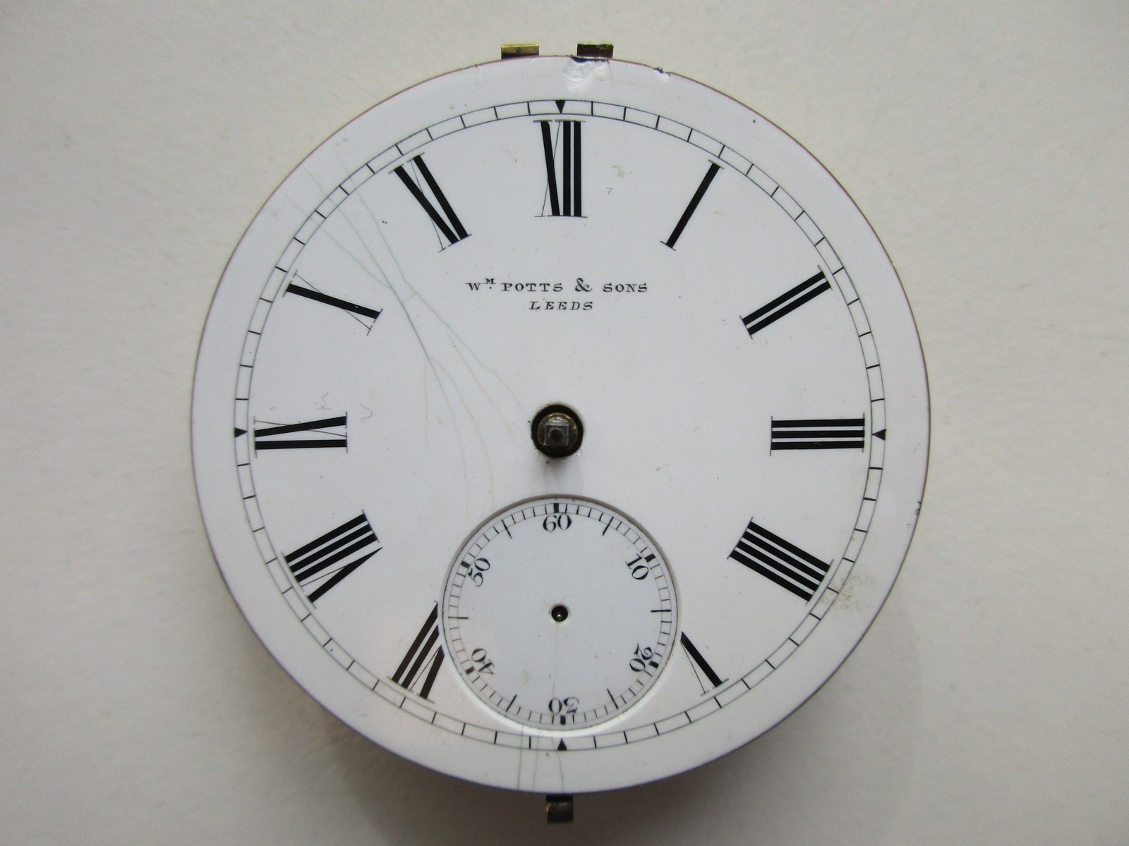 Verge Fusee pocket watch movement W. Potts & Sons Guilsford Leeds – running