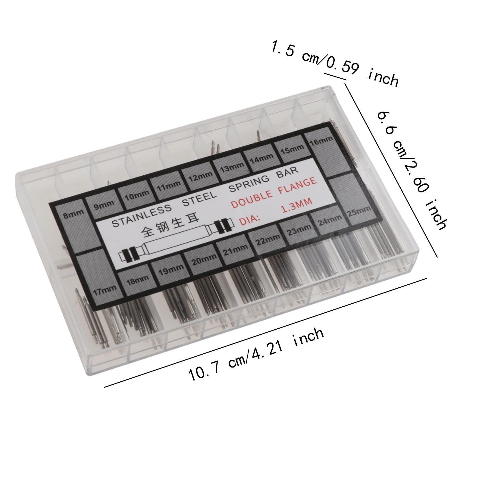 Watch Spring Bar Pins – Strap Link Pins for Watchmakers with Storage Case