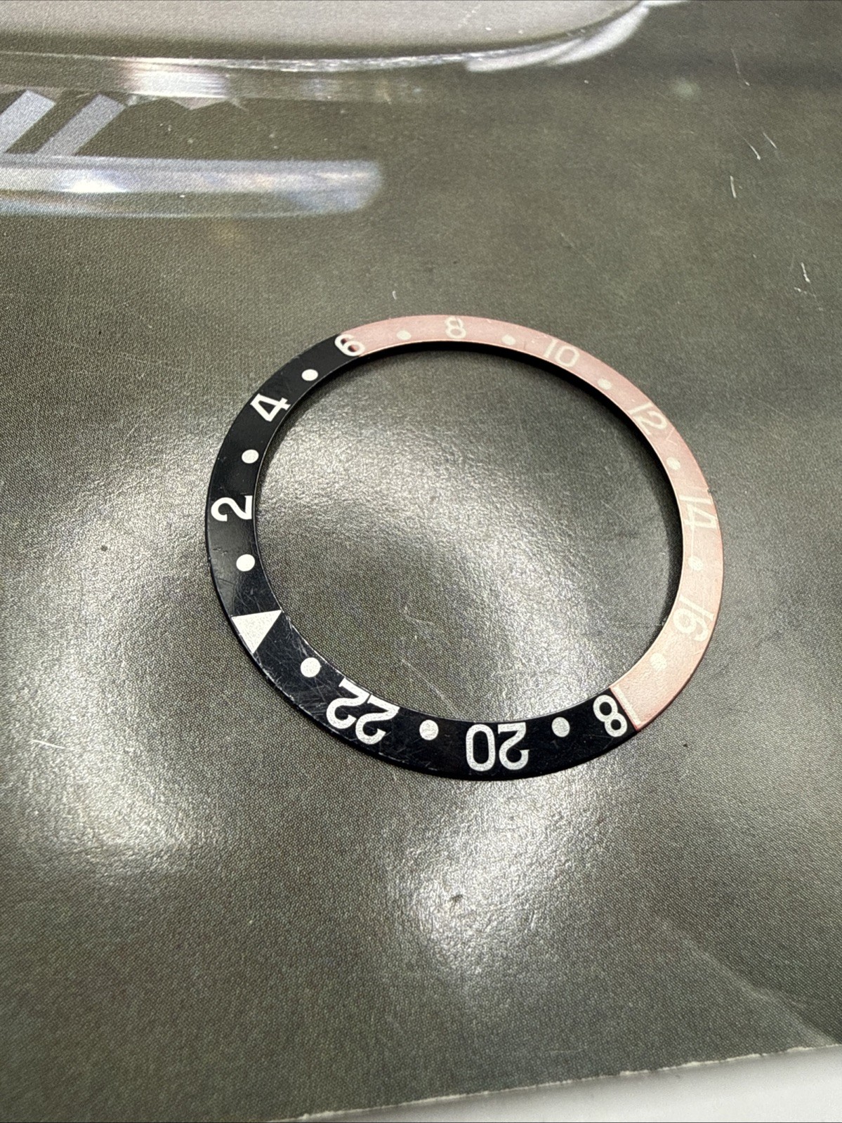Genuine Rolex GMT Master Coke Red Black Bezel Insert 16700 16710 16760 Serif