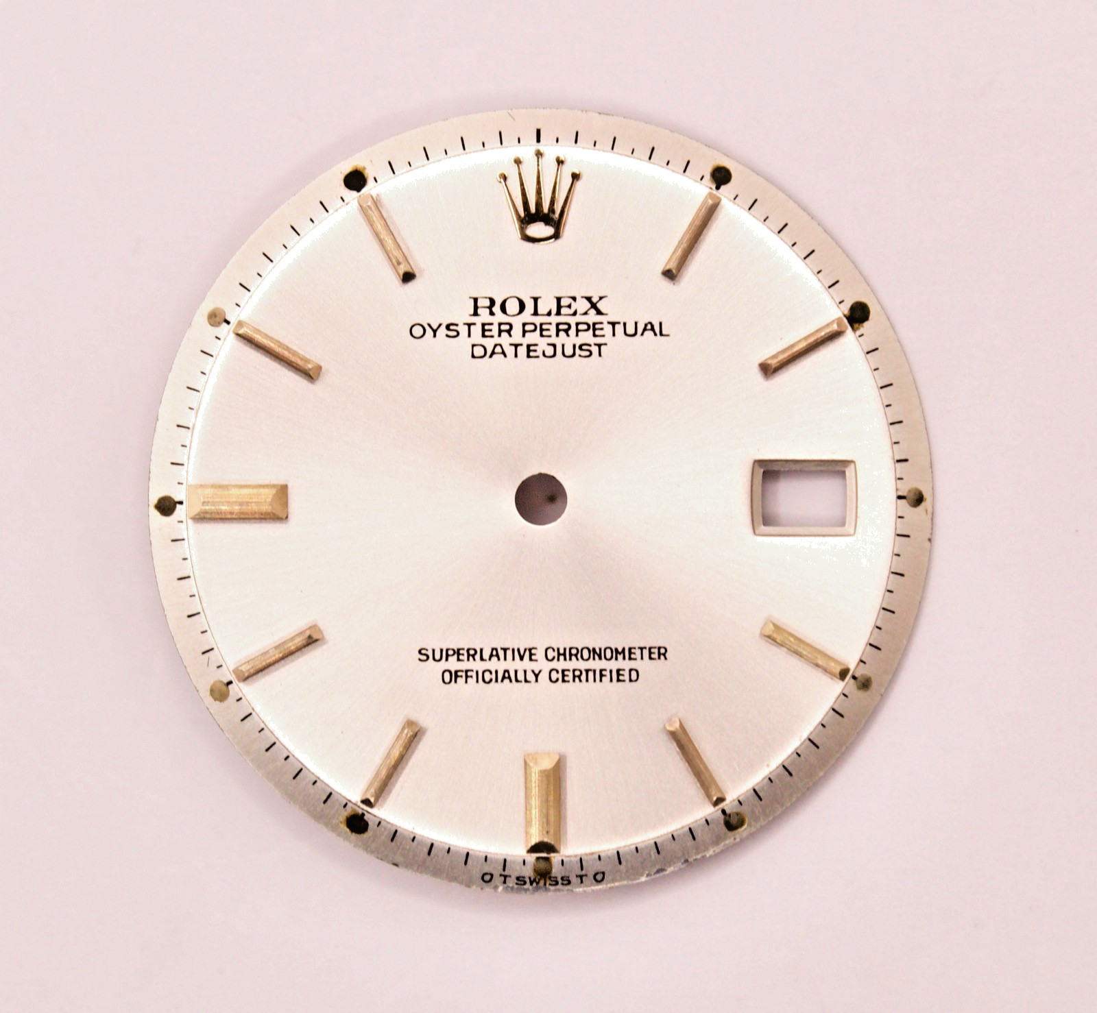 ORIGINAL Rolex Dial 36mm Datejust Silver Two Tone YG w Date 1601/1603