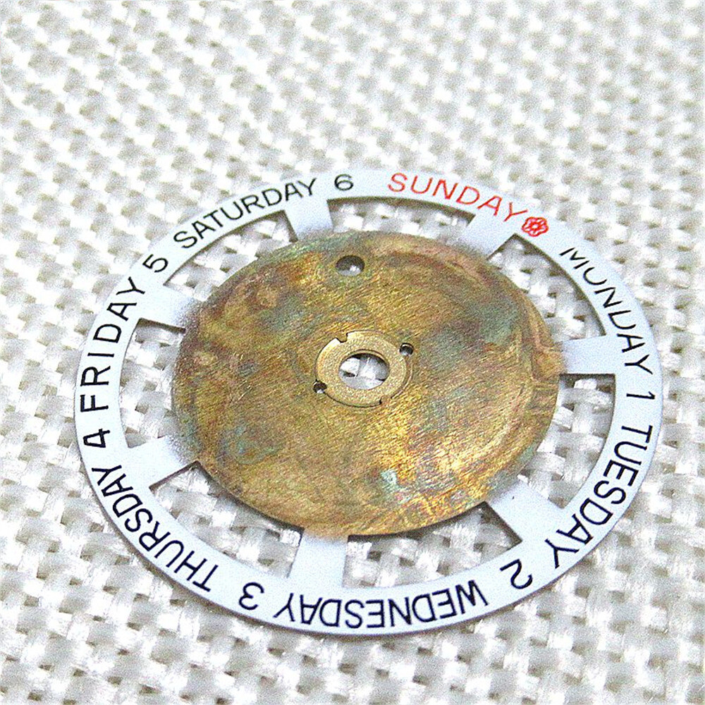 Red Number White English Font Week Disk Wheel Generic Fit for Movement 2834 #18