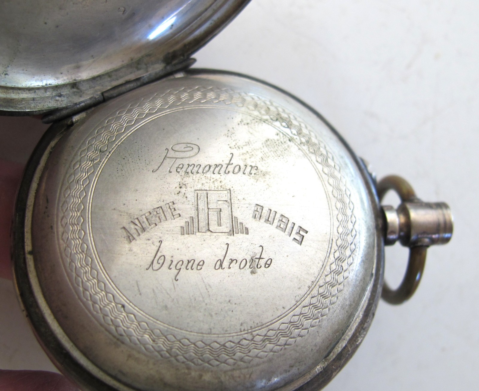 DEMI-HUNTER PocketWatch CASE – Roman Numerals – Fine 800 Silver