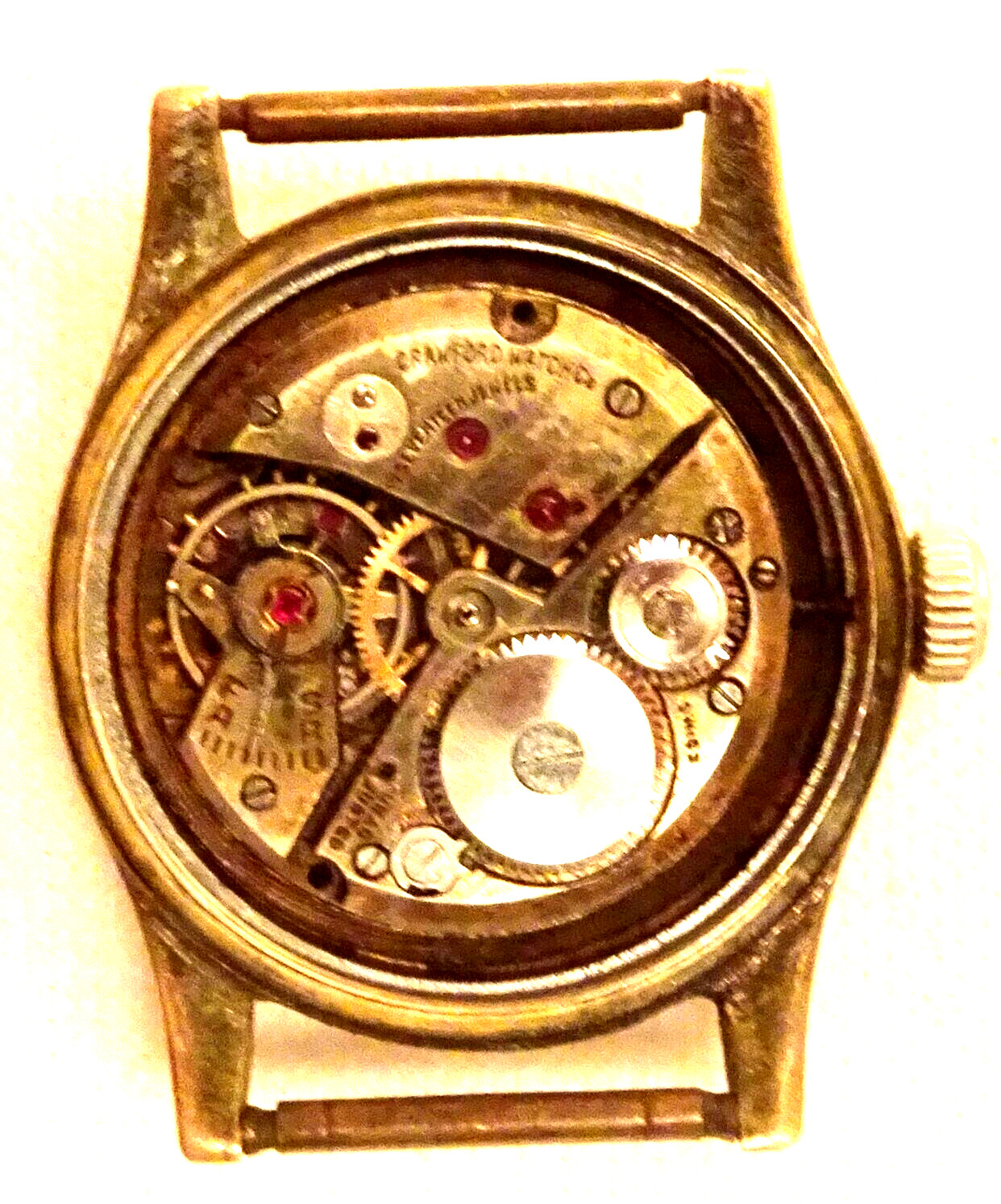 Crawford Wristwatch Movement 17J Men’s Vintage Parts or Repair