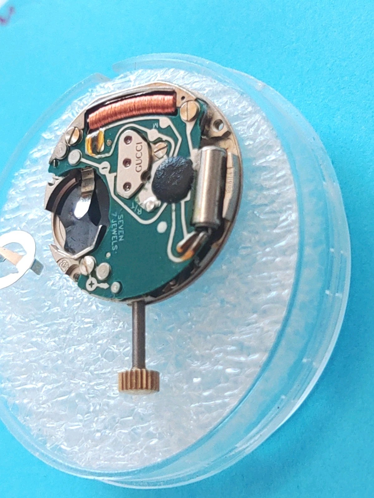 ETA 956.114 Date @6 Gucci NOS 7.75″‘ Movement. Sets, Runs, Keeping Time 24 Hours