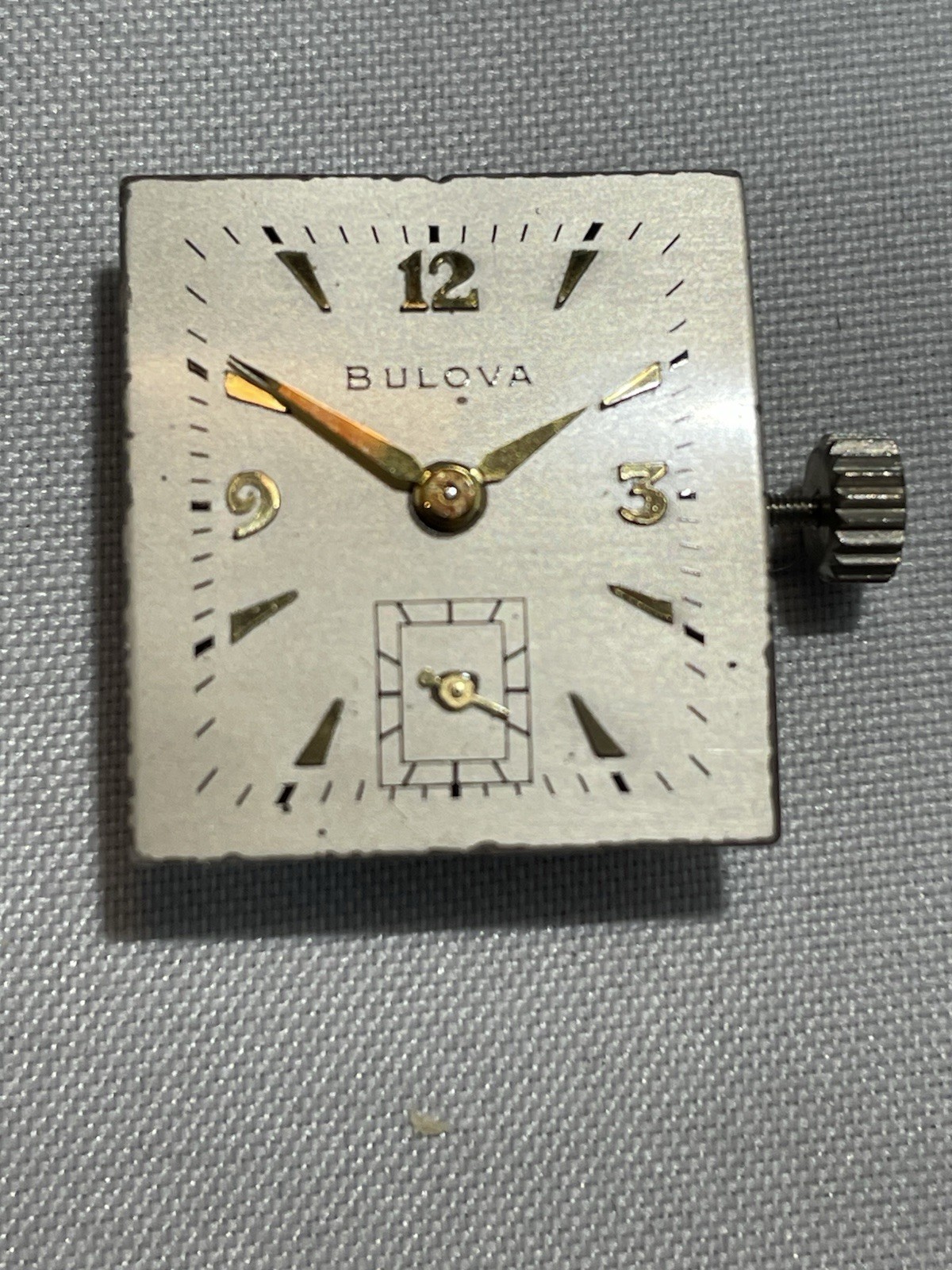 Bulova 8AE Movement, 21 Jewel, Manual Movement N.O.S. Not Running