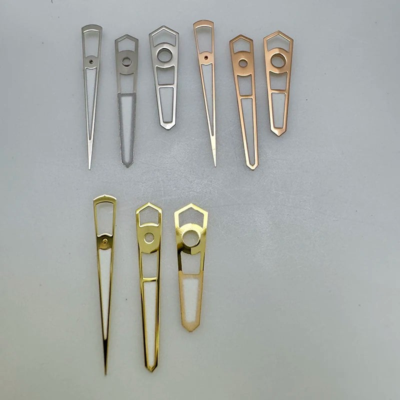 Silver/Gold/Rose Gold Green Luminous Receiving Watch Hands for NH35A/NH36/4R/7S