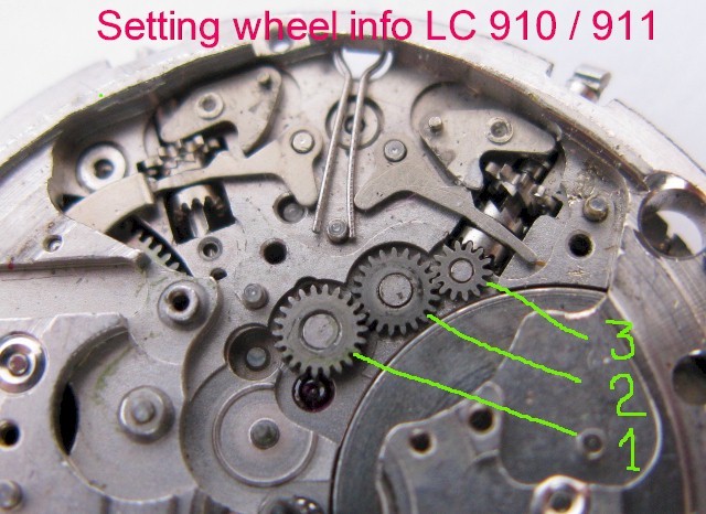 vintage LeCoultre 910 & 911 watch movement part setting wheel 1(thick wheel)