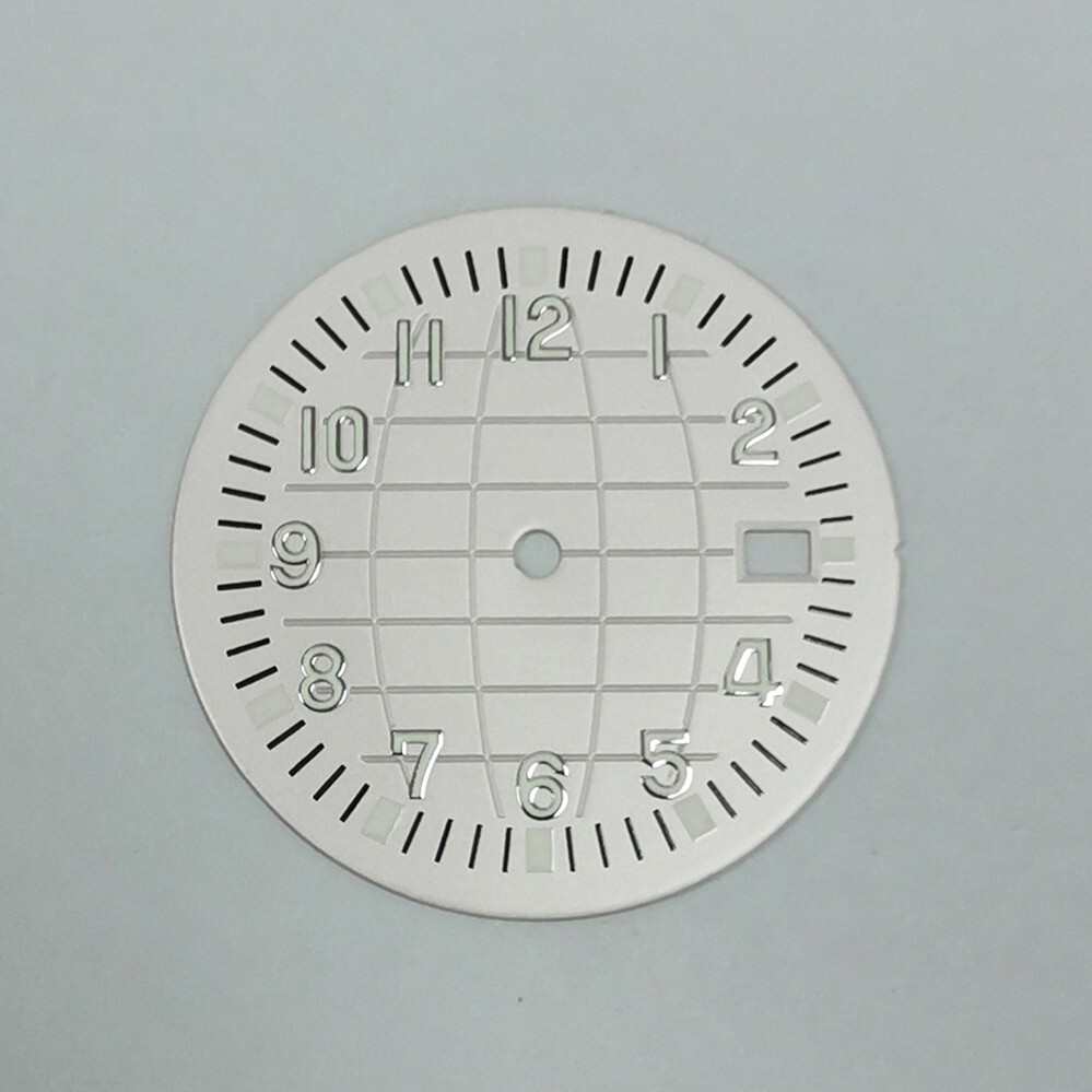 32mm black blue green purple watch dial hand luminous dial fit NH35/36 movement