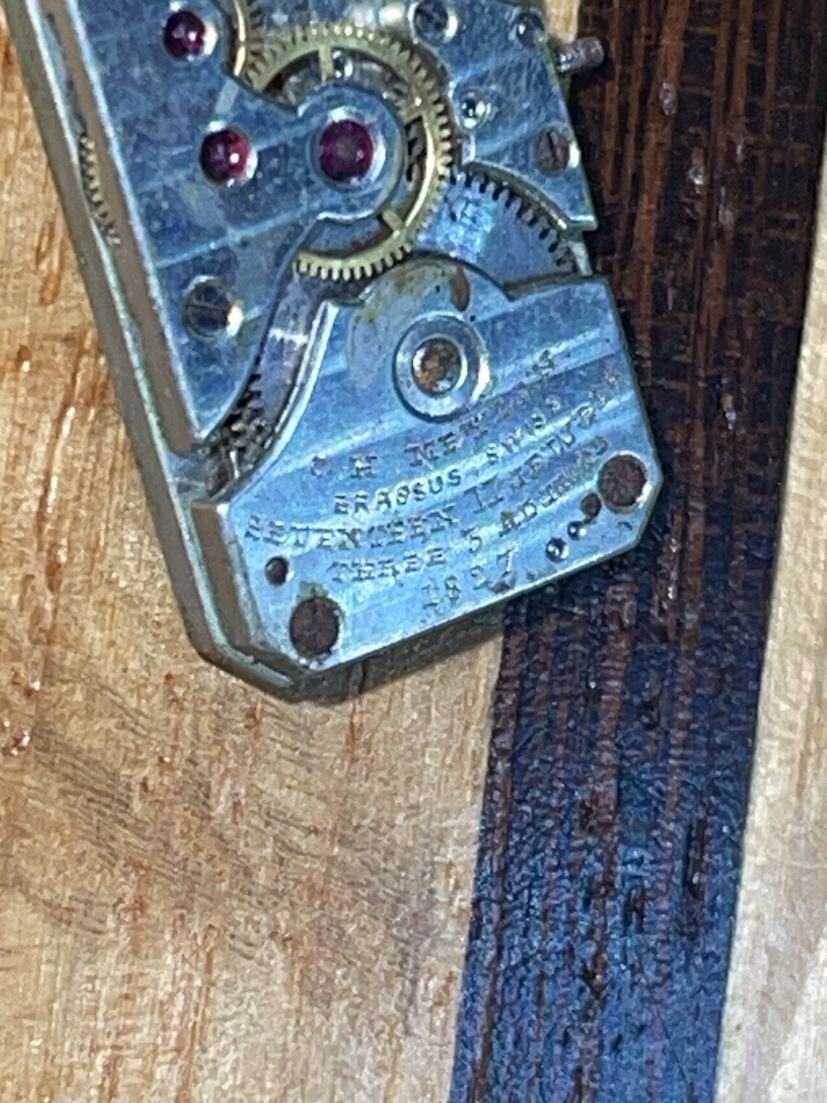 C.H. Meylan Brassus Swiss Watch Movement #1827 Rectangle Tank 17 jewels 3 Adj