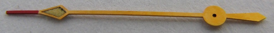 LeCoultre 815, 825 alarm watch part: fancy gilt sweep second