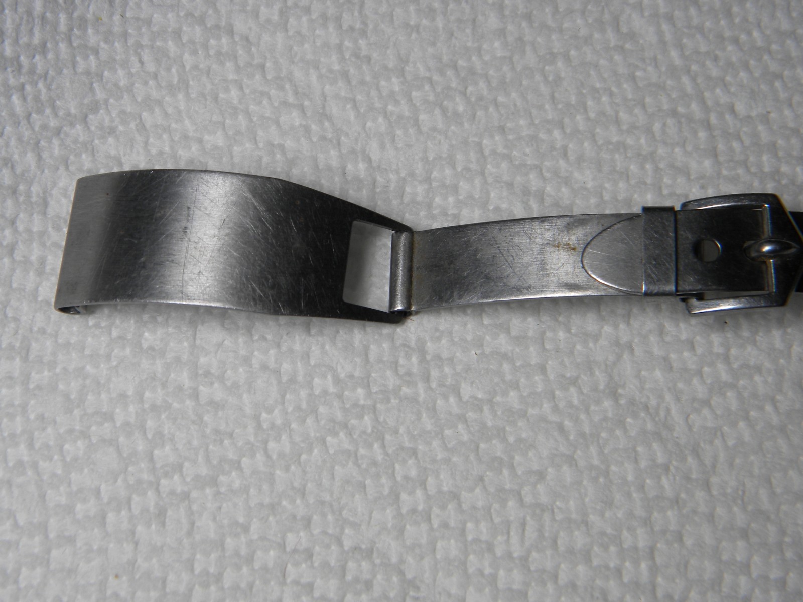 The Captain by Gemex Co Chrome Steel USA Made Watch Band Approx 15.5MM Lug Width
