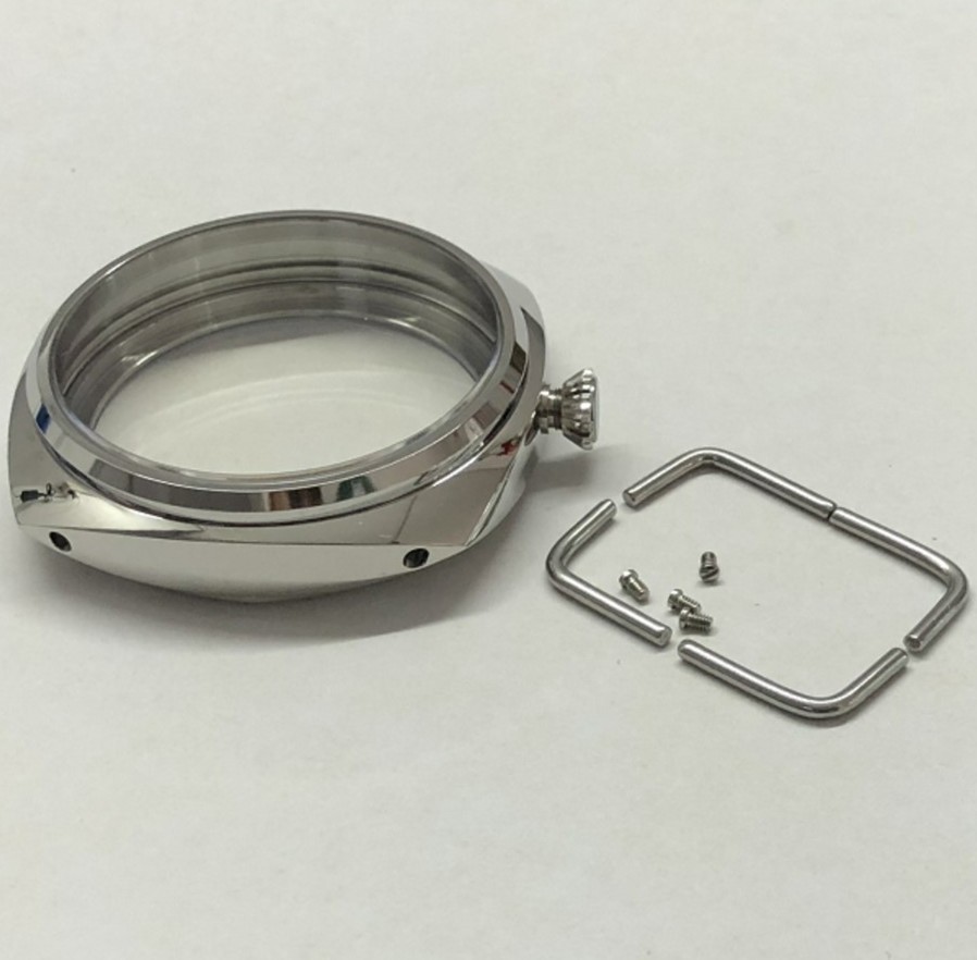47mm 316L Steel Watch Case For ETA6497 6498 Seagull ST3600 3621 Watch Movement J