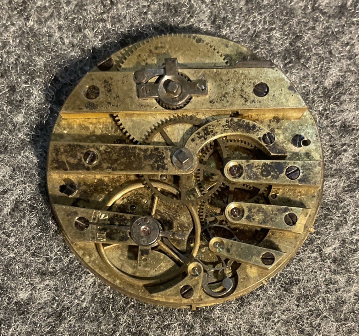 ANTIQUE SWISS KEY WIND POCKET WATCH MOVEMENT ONLY – NO FACE