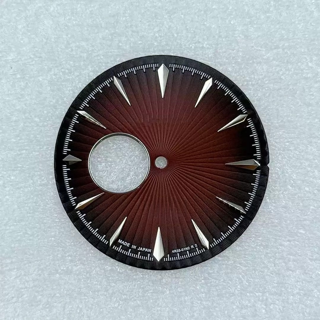 35mm Skeleton Watch Dial Open Heart Radiating Pattern Fit Auto Mod