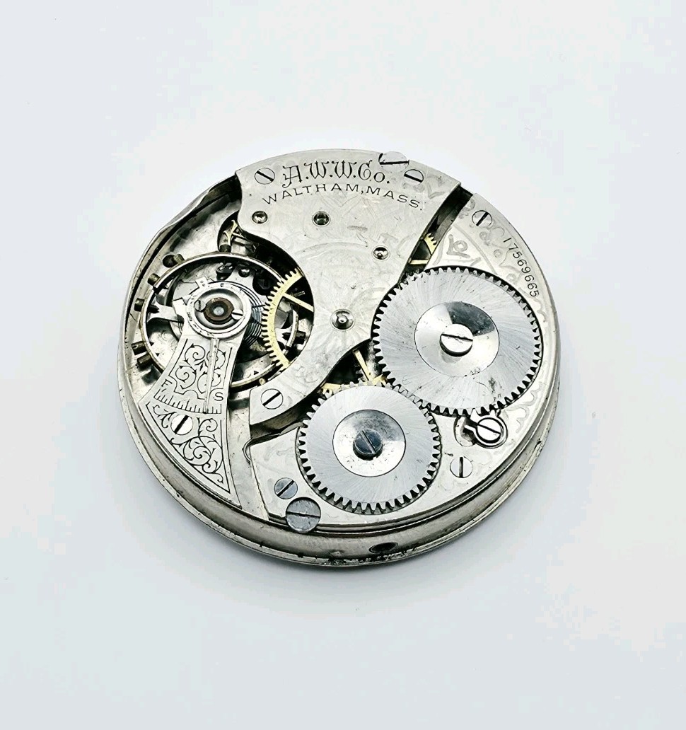 1908 Waltham Model 1908 Grade No. 610 7J 16s Pocket Watch Movement For Repair