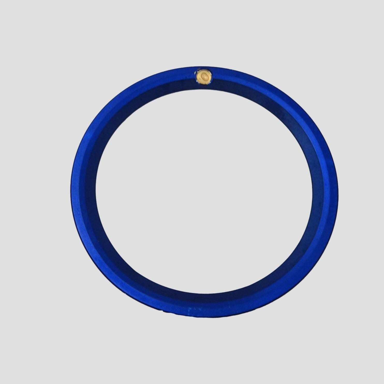 18k yellow Gold Blue Rolex Submariner Watch Bezel Insert Part 16618 16803 16808