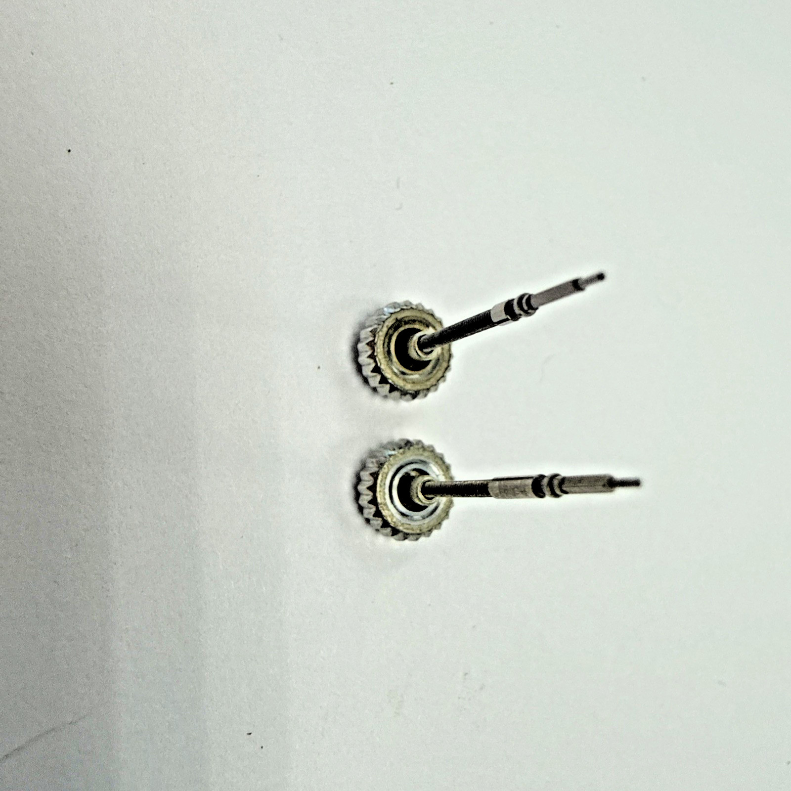 2 Rolex Vintage Super + Oyster Steel 6mm Crowns And Stems..Maybe New Old Stock??