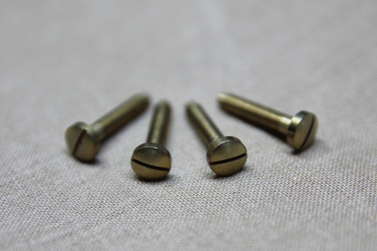 4 Original Vintage Brass REUGE MUSIC Screws