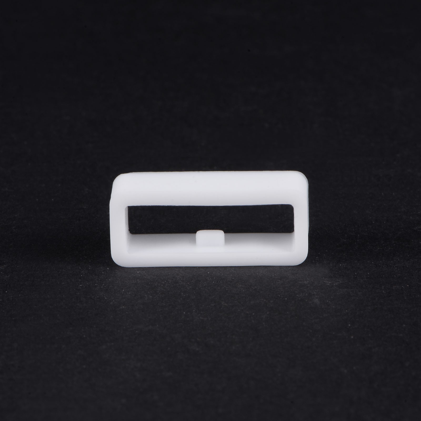 6pcs Watch Strap Loop Fastener Ring 16mm Rubber Watch Holder Keeper White