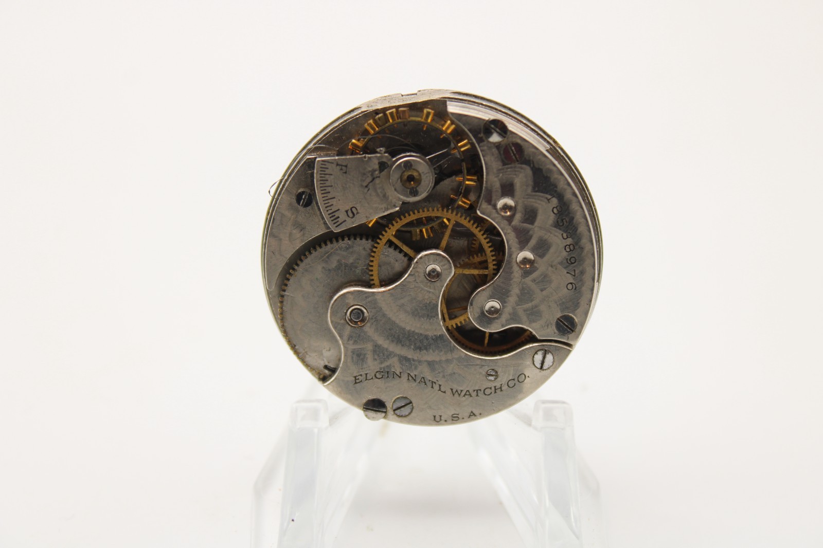 1915 ELGIN POCKET WATCH MOVEMENT 18538976 GRADE 286 6s 7j (GH2)