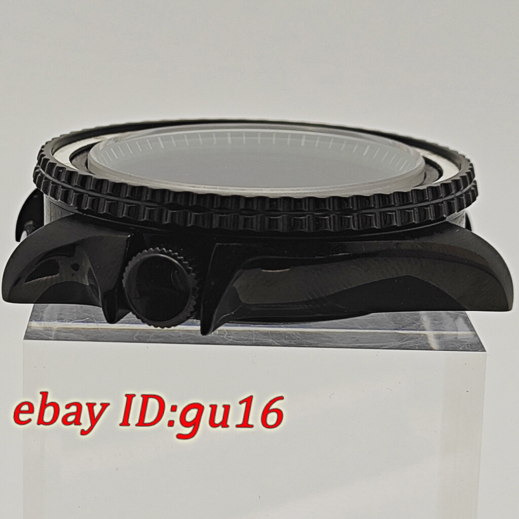 42mm black Sapphire Glass Watch Case Ceramic Bezel Stainless Steel For NH35 NH36