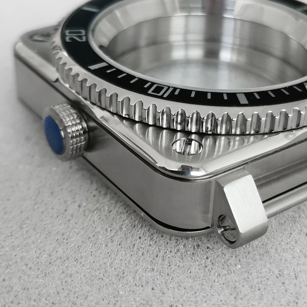 42mm Stainless Square Watch Case Sapphire Steel Shadow For NH35 NH36 Movement