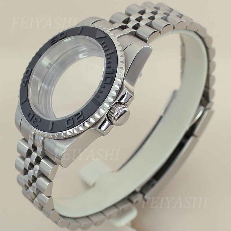 40mm Nh35 Watch Case Jubilee Bracelet Yacht Ceramic Bezel Sapphire Glass 10ATM