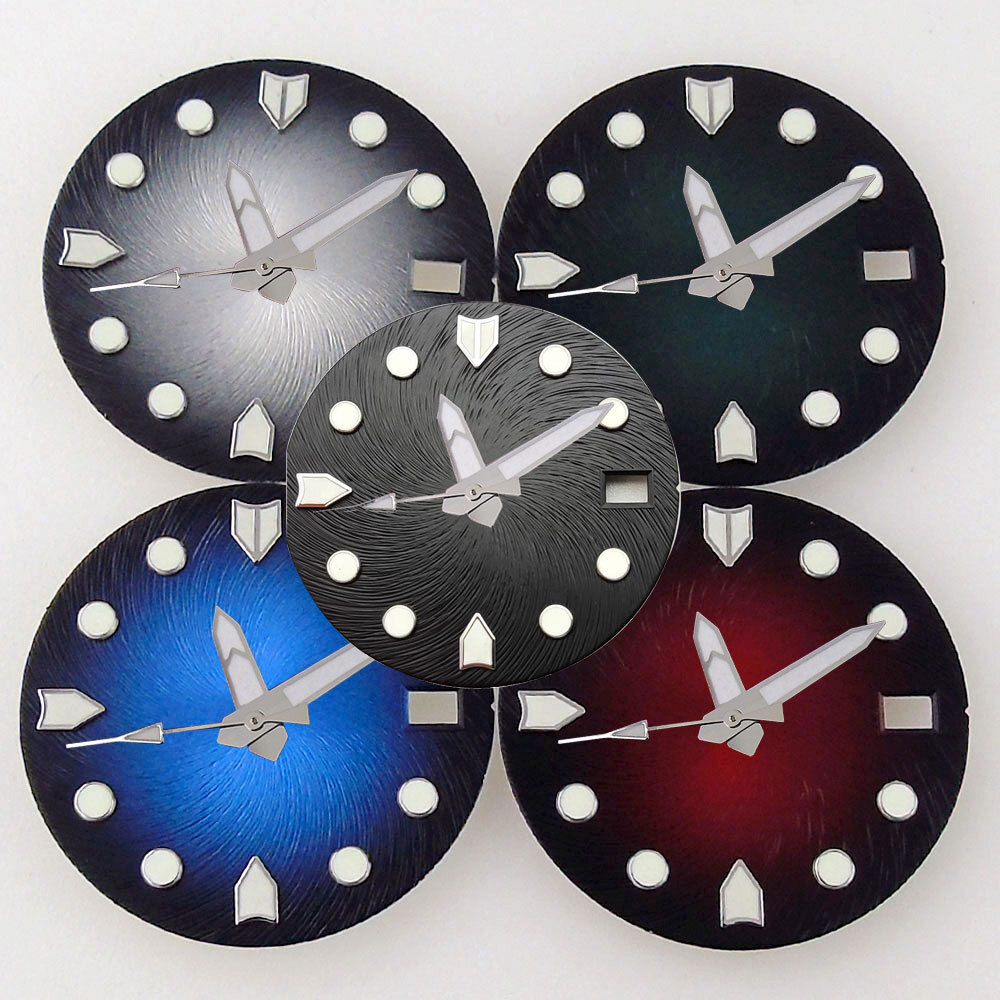 Accessories Parts 28.5mm Sterile Gradient Watch Men Lume Dial Fit NH35A NH36 SKX