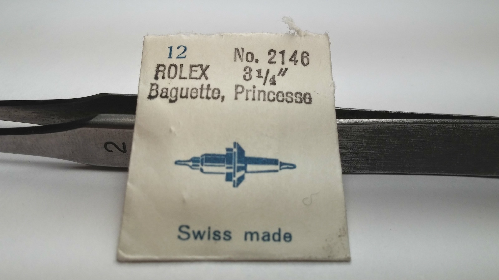 Rolex part parts 3 1/4″ 2146 Baguette Princesse Balance Staff. New