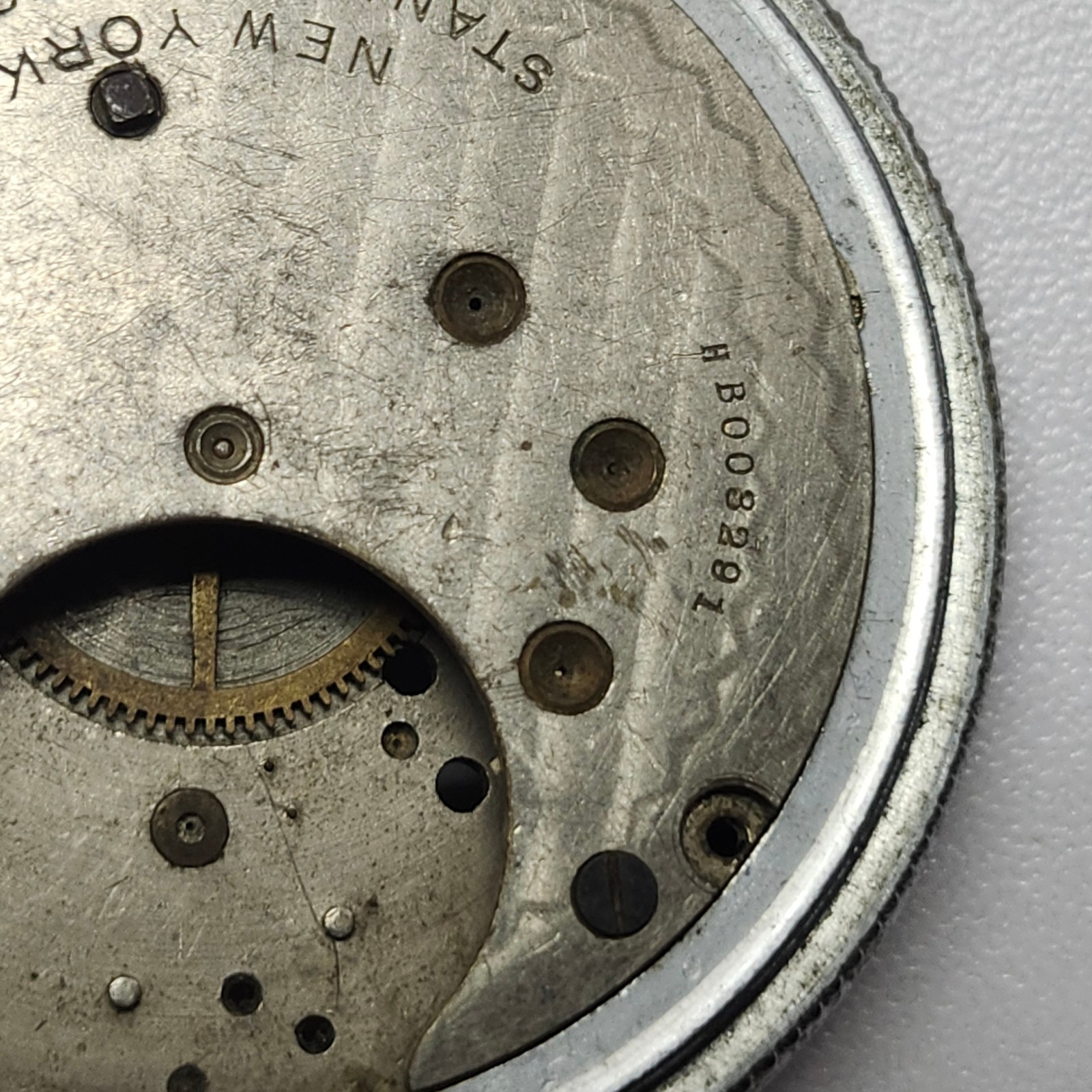Antique New York Standard 7J Pocket Watch Movement – Size 18s? – Parts/Repair –