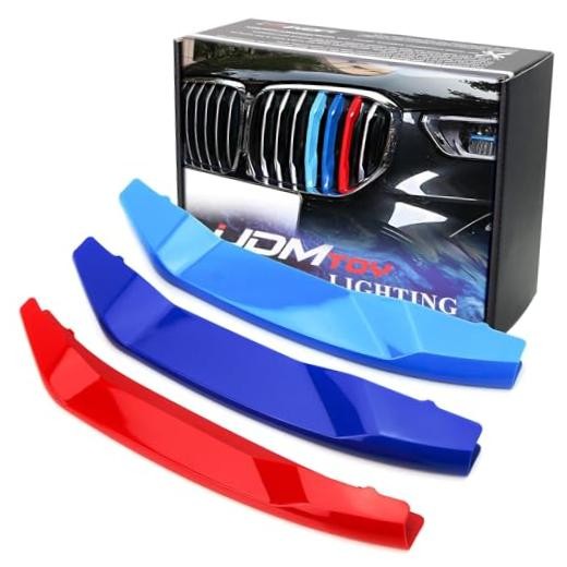 Exact Fit 3pc Set Iconic Tri-Accent Grille Insert Decoration Trims Compatible