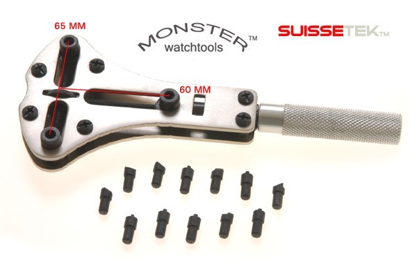 Jaxa-style Suissetek XL Wrench Case Opener for Large Screwback Watches