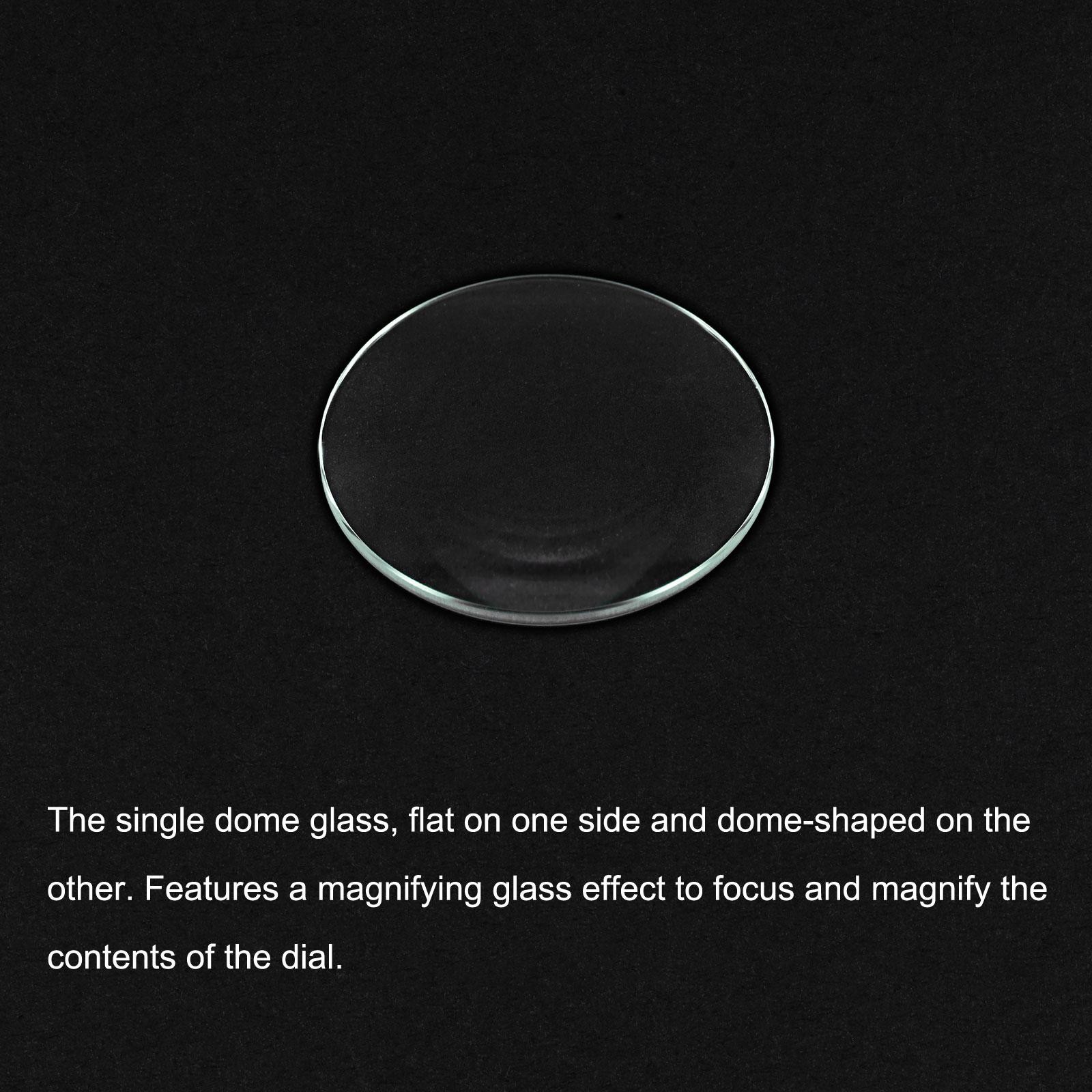 8Pcs 29.5mm Dia Watch Glass Crystal Lens Single Dome Round 1.5mm Edge Thickness