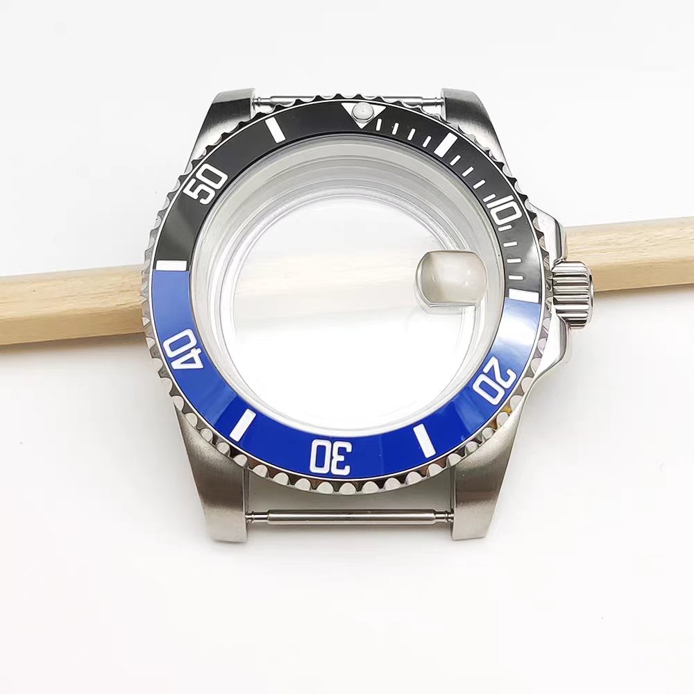 Sapphire Glass Watch Fit N3 NH35 NH36 Case blue-black Dial Transparent Base Case