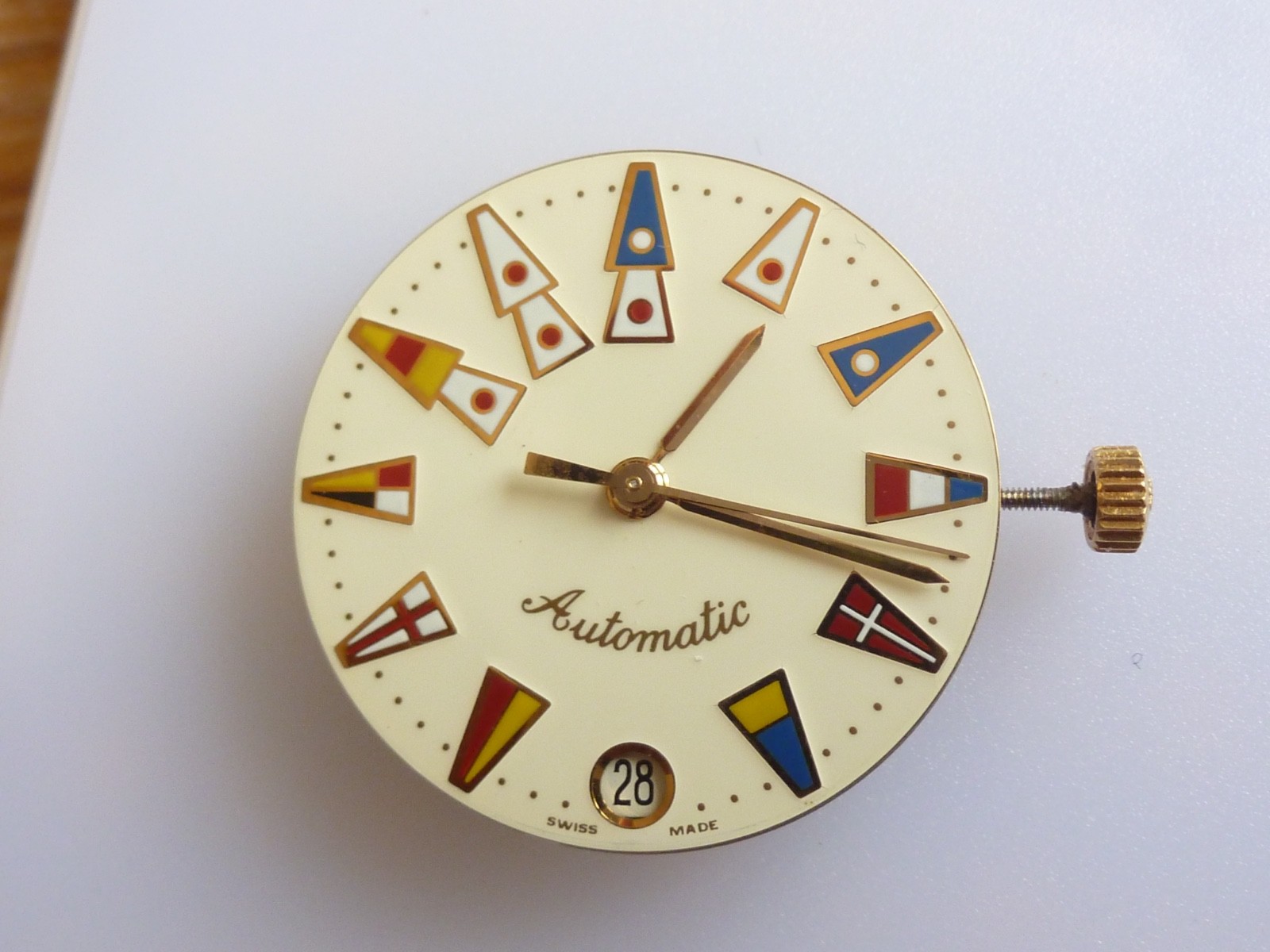 Corum Admiral ETA 2824 Automatic Movement Vintage working good 26mm dial