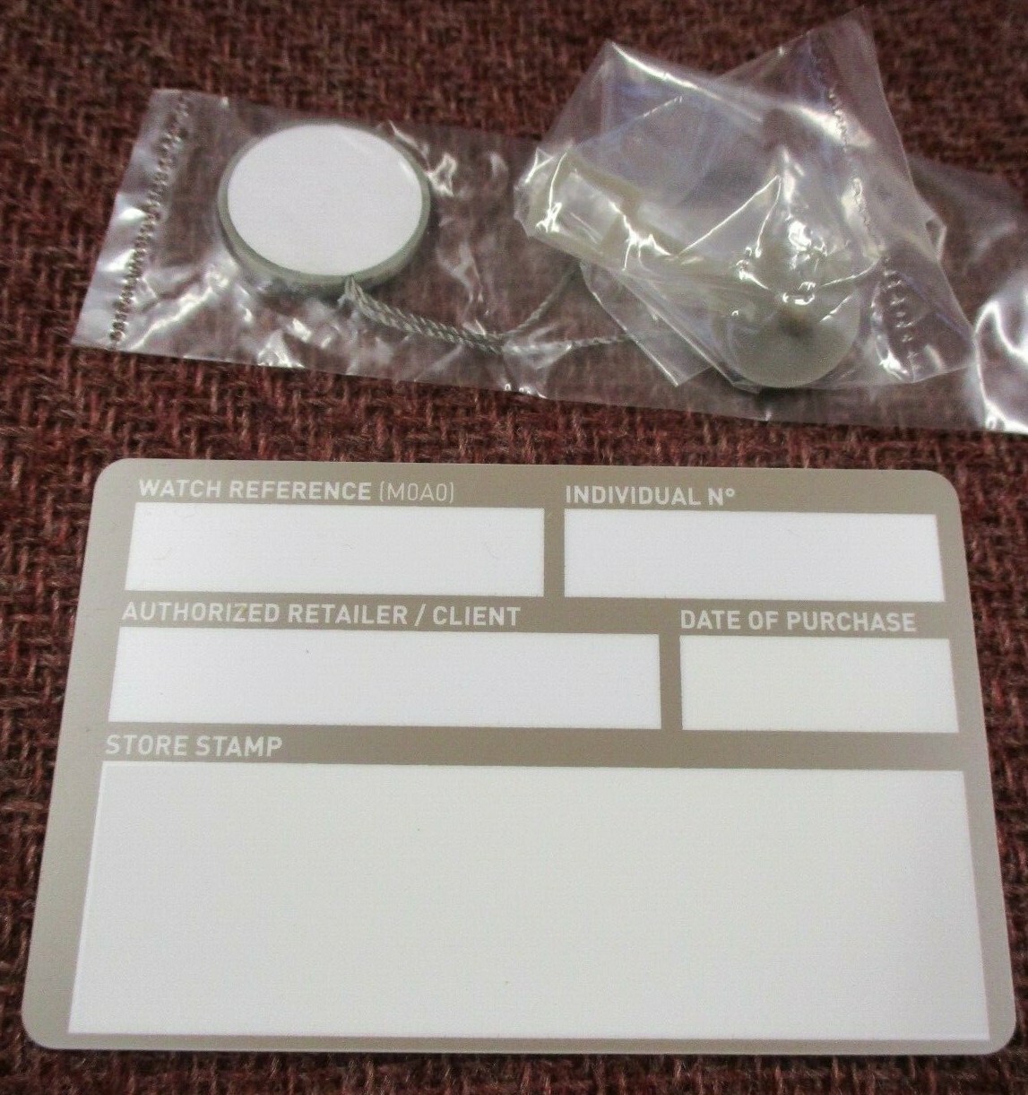 4 Baume & Mercier Watch Guarantee and Limited Warranty Certificate Cards & Tags